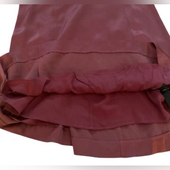 Anthropologie Cross Back Satin Midi Dress Size 10 NWT Pink Mauve $170 MSRP - Picture 7 of 11